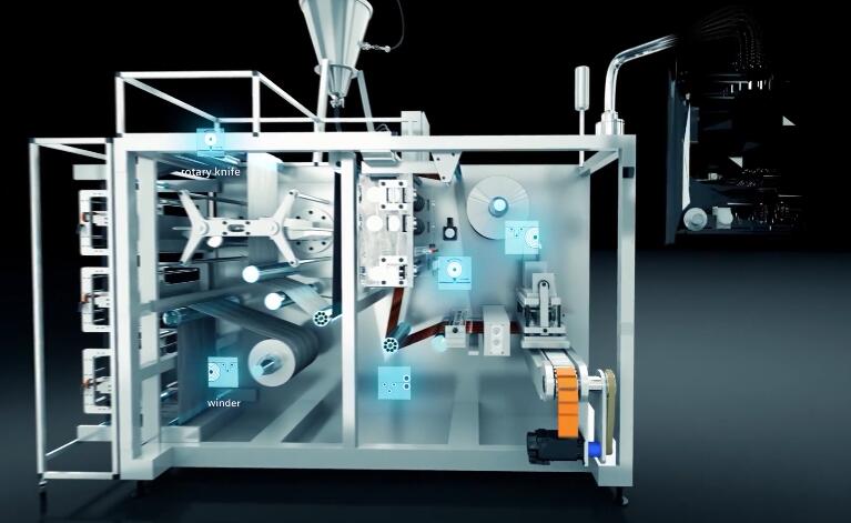 工业机械机床设备生产流水线原理三维动画